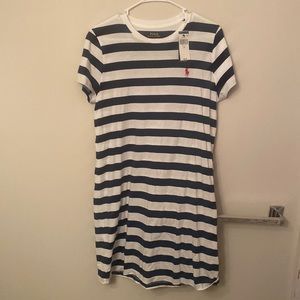 Navy and white striped Ralph Lauren Polo Dress with the Orginal Tags Never worn.